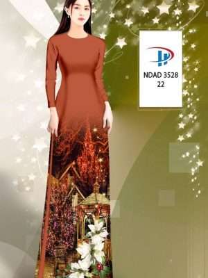 Vải Áo Dài Phong Cảnh Giáng Sinh AD NDAD3528 25